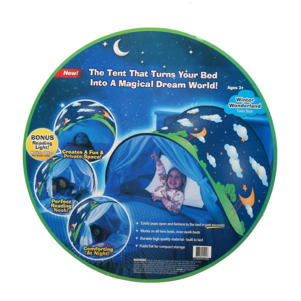 Toys Baby Pop Up Bed Tent Fantasy Cartoon Snowy Foldable Playhouse Comforting Sleeping Toys for Kids