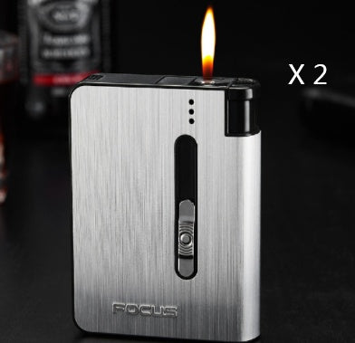 Aluminum alloy  flame automatic cigarette case