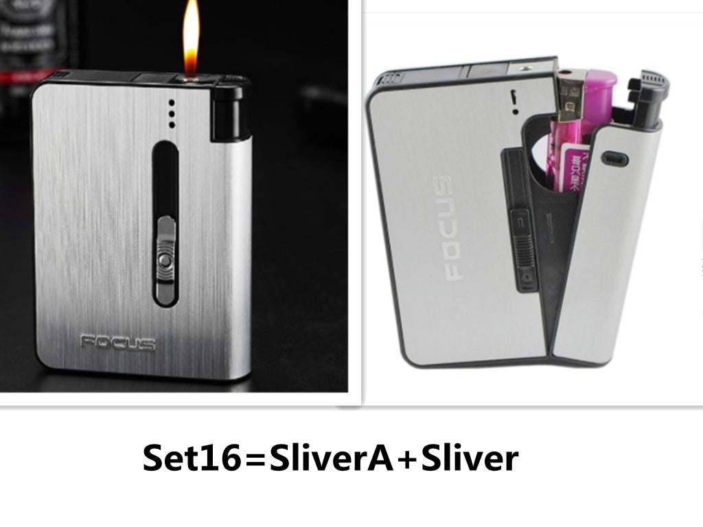 Aluminum alloy  flame automatic cigarette case