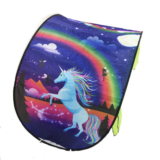 Toys Baby Pop Up Bed Tent Fantasy Cartoon Snowy Foldable Playhouse Comforting Sleeping Toys for Kids