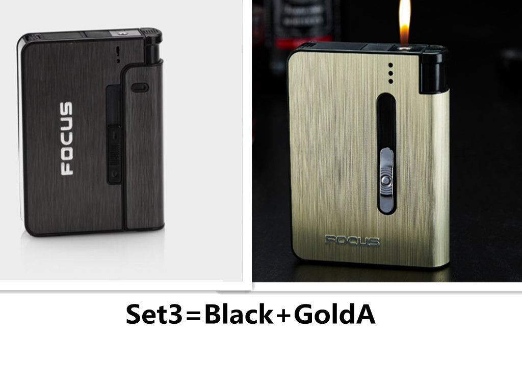 Aluminum alloy  flame automatic cigarette case