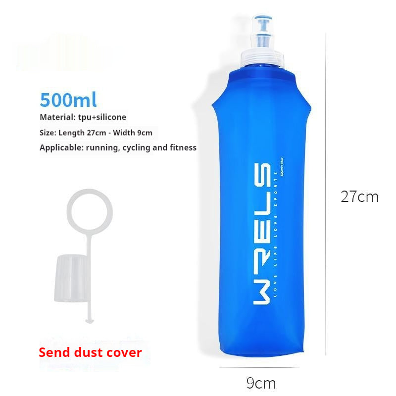 Sports Soft Water Bottle Bite Waist Pack Foldable Water Cup Bag Soft Water Bottle