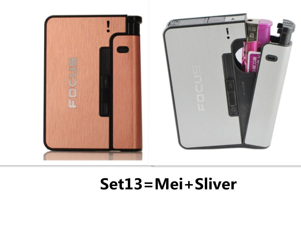 Aluminum alloy  flame automatic cigarette case