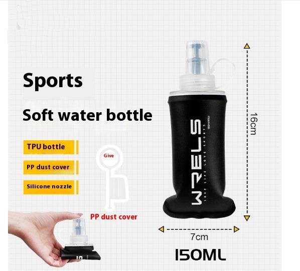 Sports Soft Water Bottle Bite Waist Pack Foldable Water Cup Bag Soft Water Bottle