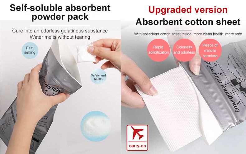 4pcs Outdoor Emergency Urinate Bags 700ml Easy Take Piss Bags Travel Mini Mobile Toilet for Baby Women Men Vomit Bag