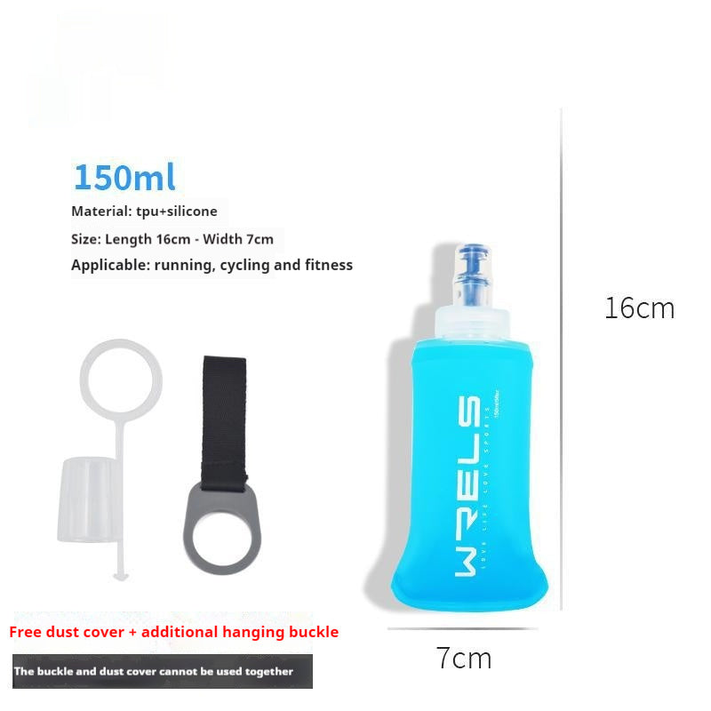 Sports Soft Water Bottle Bite Waist Pack Foldable Water Cup Bag Soft Water Bottle