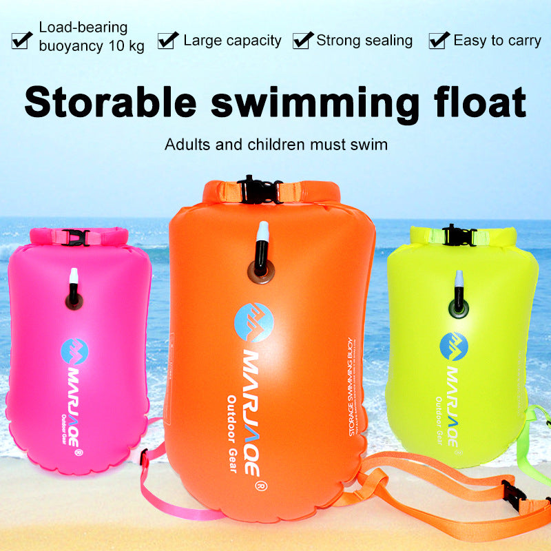 PVC Inflatables Storage Swim Buoys Dry Bag Orange Floating Safety Swimming Buoy