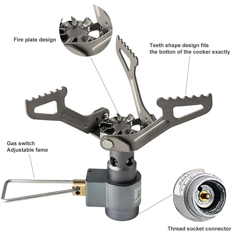 BRS Outdoor Gas Stove Mini Camping Gas Burner 25g Ultralight