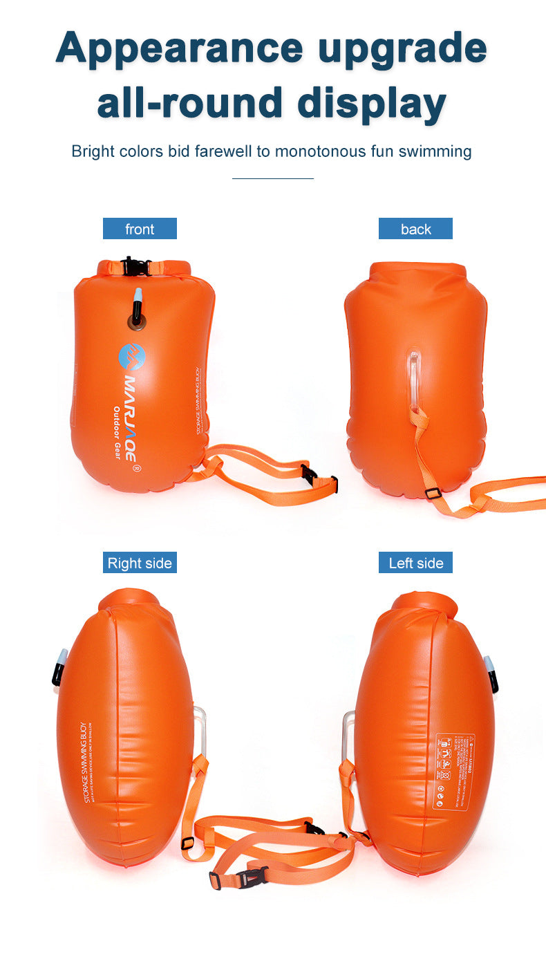 PVC Inflatables Storage Swim Buoys Dry Bag Orange Floating Safety Swimming Buoy