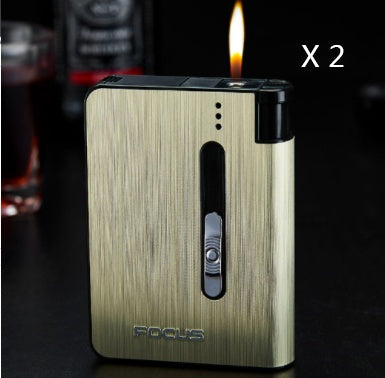 Aluminum alloy  flame automatic cigarette case