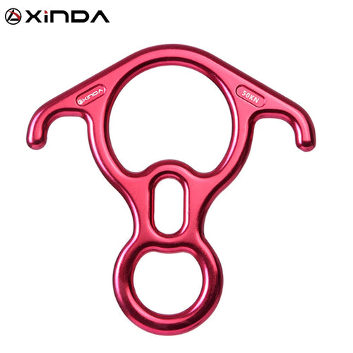 Xinda rock climbing descender OX Horn 8 descender ring downhill eight ring with Bent-ear Rappelling Gear Belay Device Equipment