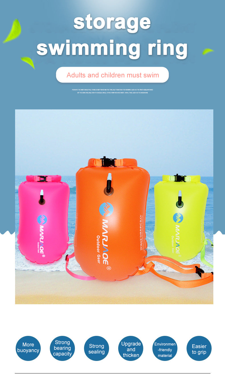 PVC Inflatables Storage Swim Buoys Dry Bag Orange Floating Safety Swimming Buoy