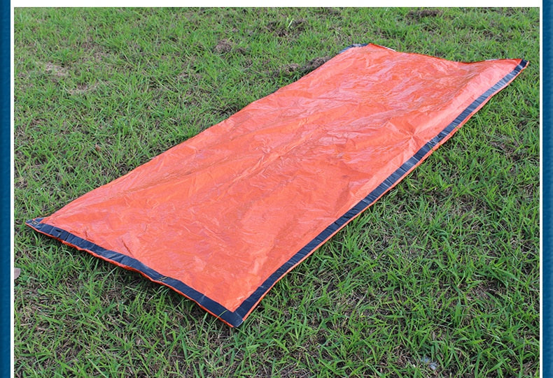 Portable Emergency foil Reusable Waterproof Rescue Space Thermal orange Bag Outdoor Camping Travel Hiking Travel Kits