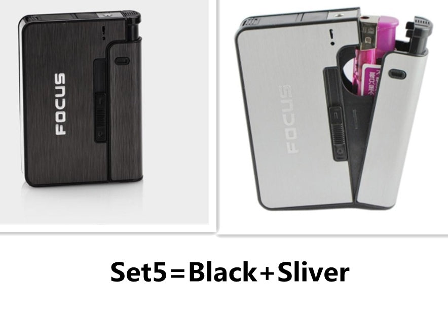 Aluminum alloy  flame automatic cigarette case