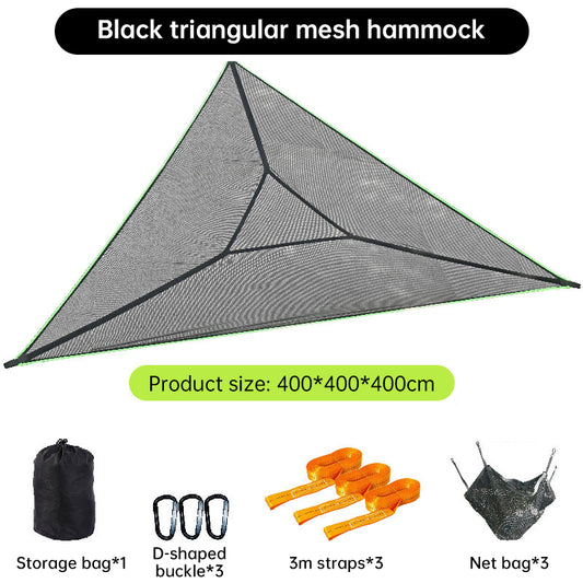 2025 Portable triangular camping hammock with air polymer, multi-scene travel use.