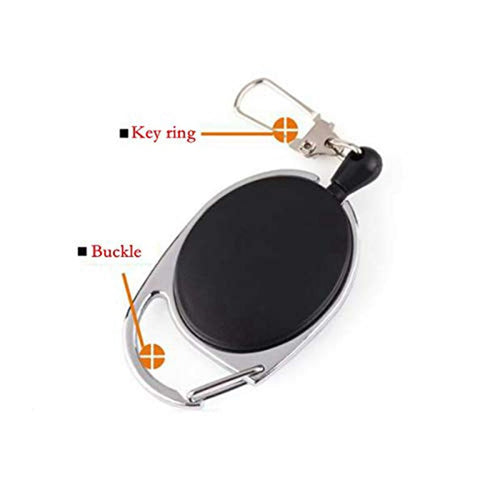 Retractable Key Chain Reel Badge Holder Fly Fishing Zinger Retractor with Quick Release Spring Clip Fishing Accessories