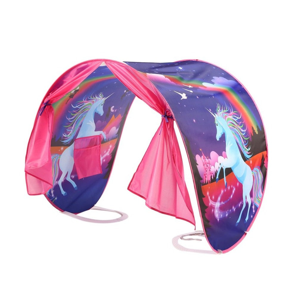 Toys Baby Pop Up Bed Tent Fantasy Cartoon Snowy Foldable Playhouse Comforting Sleeping Toys for Kids