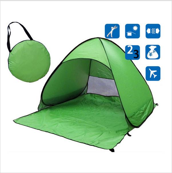 HUI LINGYANG Beach Tent Ultralight Folding Pop Up Automatic Open Family Tourist Fish Camping Anti-UV Fully Sun Shade