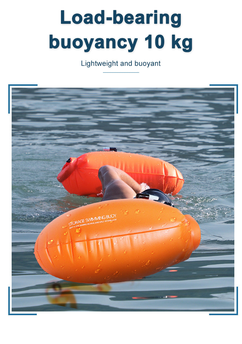 PVC Inflatables Storage Swim Buoys Dry Bag Orange Floating Safety Swimming Buoy