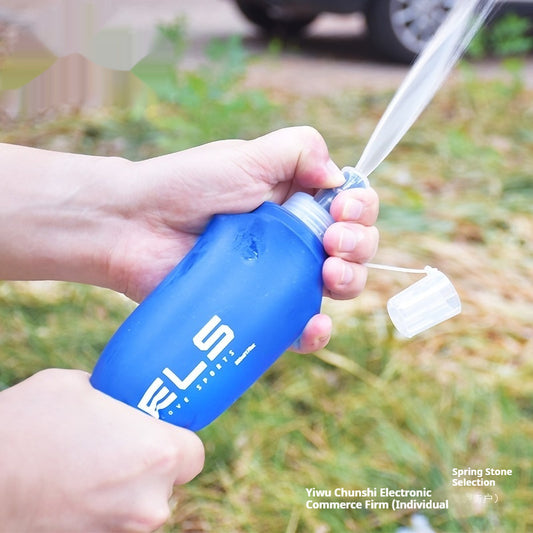 Sports Soft Water Bottle Bite Waist Pack Foldable Water Cup Bag Soft Water Bottle
