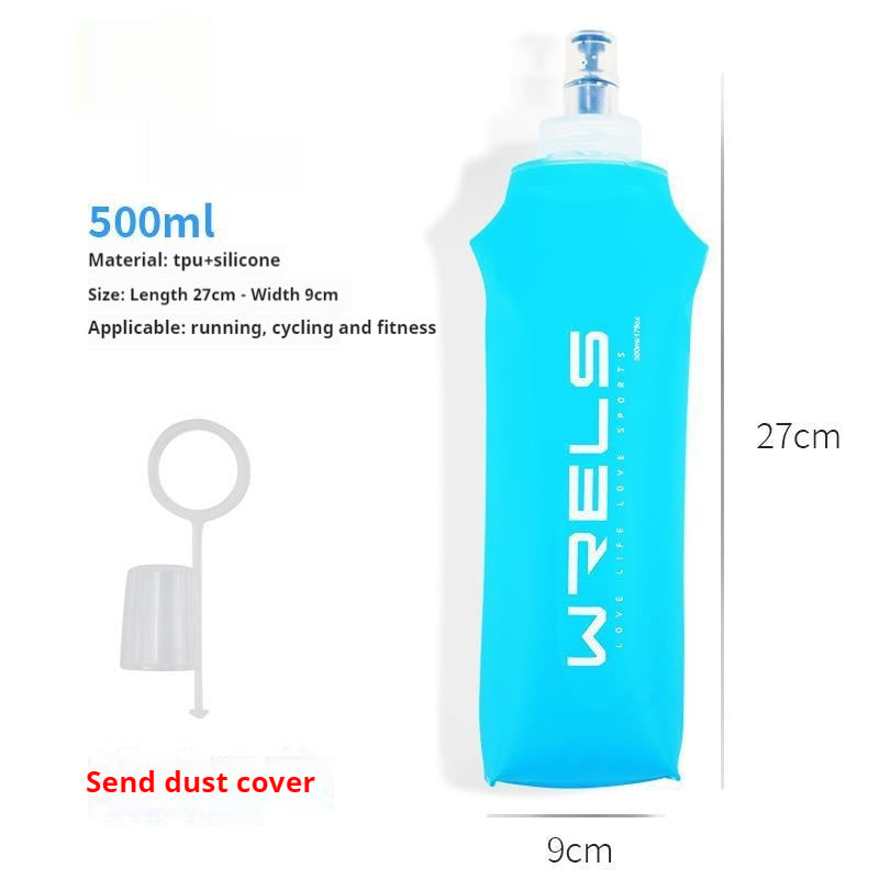 Sports Soft Water Bottle Bite Waist Pack Foldable Water Cup Bag Soft Water Bottle