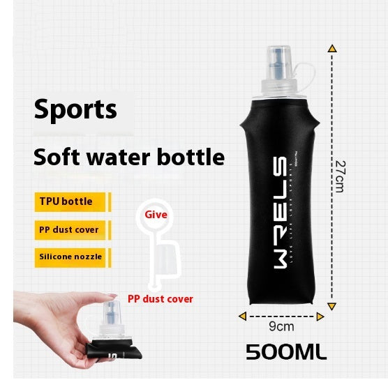 Sports Soft Water Bottle Bite Waist Pack Foldable Water Cup Bag Soft Water Bottle