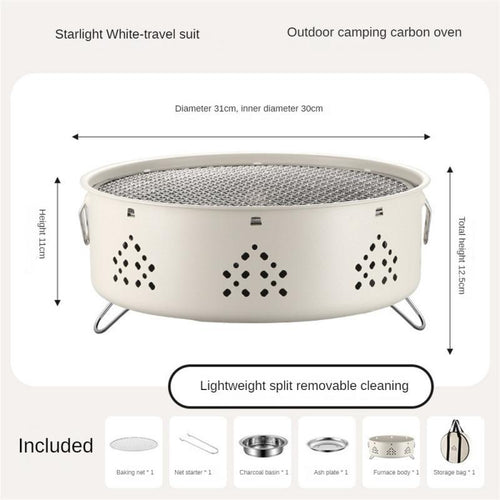 Stable Heating Area Grill Barbeque Grill Portable Stainless Steel Campfire Grills For Outdoor Bbq Camping Picnics Lightweight