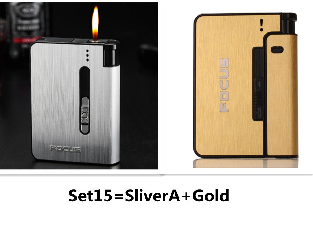 Aluminum alloy  flame automatic cigarette case