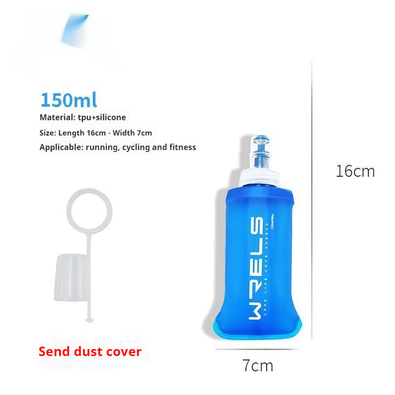 Sports Soft Water Bottle Bite Waist Pack Foldable Water Cup Bag Soft Water Bottle