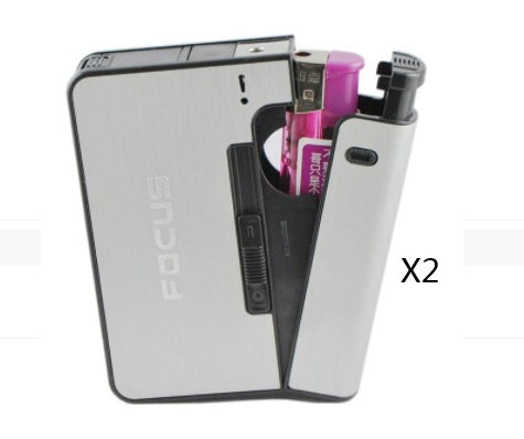 Aluminum alloy  flame automatic cigarette case