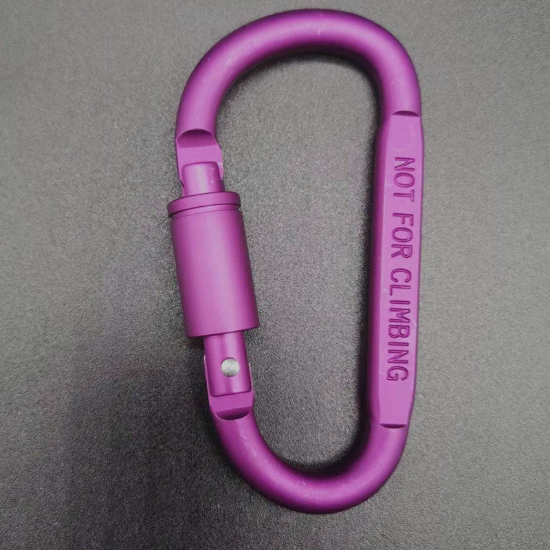 D-type Carabiner High Quality Bold 8cm Flat With Lock