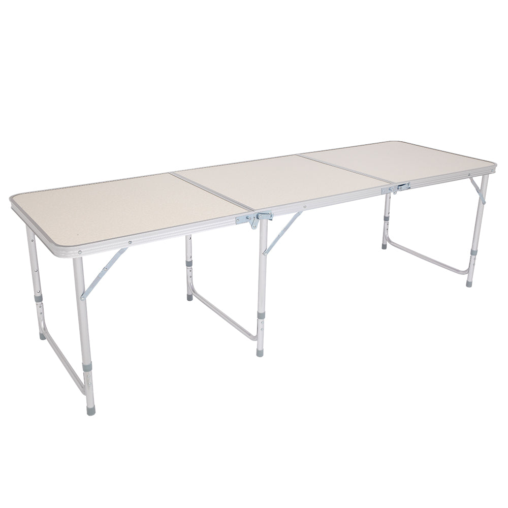6ft Silver Outdoor Folding Table Aluminum Alloy Rectangular  50kg