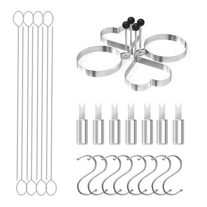 Outdoor Barbecue Tools Stainless steel Barbecue Shovel Set Barbecue Fork Iron Plate Combination New BBQ Barbecue Set