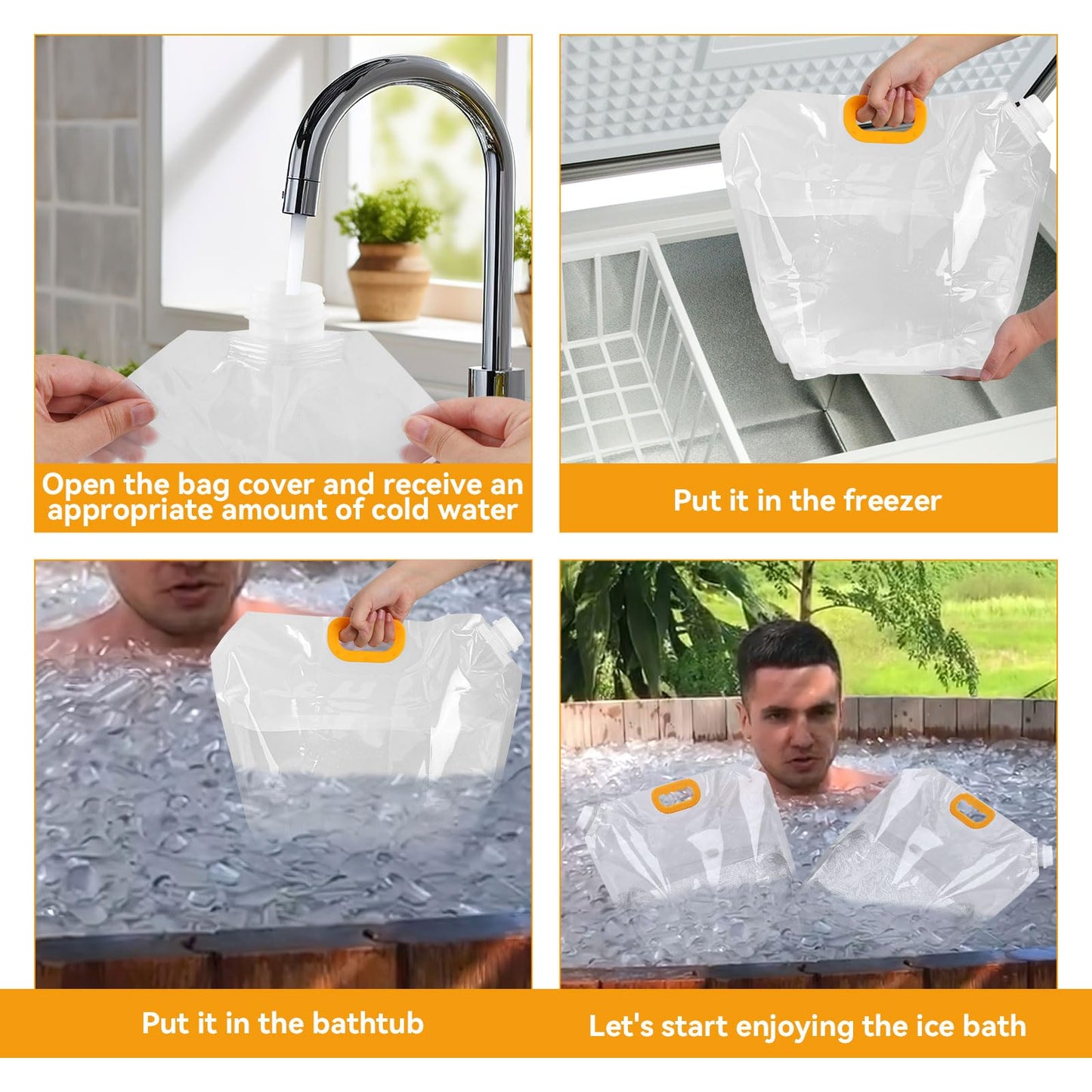 Super Large Ice Bath Bags Cold Bathtub Water Bag 10L Ice Bath Accessories Cold Plunge Accessories Portable Ice Bath Bag,Amazon Is Banned