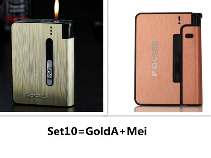 Aluminum alloy  flame automatic cigarette case