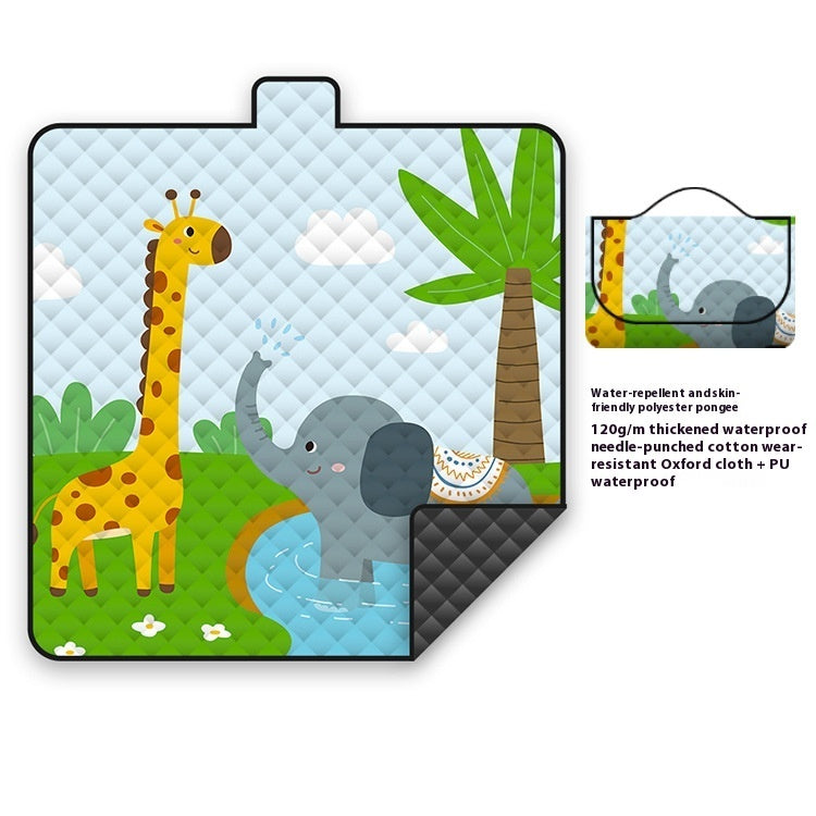 Outdoor Waterproof Moisture-proof Machine Washable Children Cartoon Oxford Cloth Picnic Mat