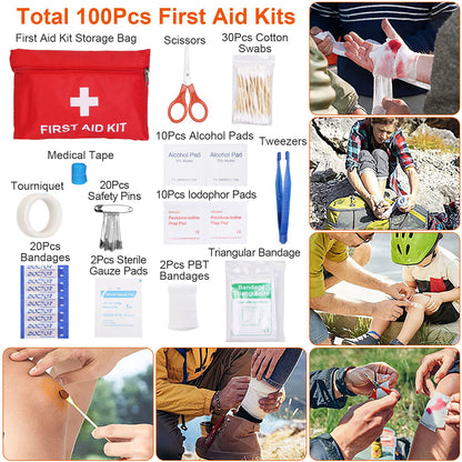 125 In 1 Survival Kit, Professional Survival Equipment, Equipment, Tools, First Aid Supplies, For SOS Emergency Tactical Hiking, Hunting, Disaster, Camping Expedition - Not Shipped On Weekends