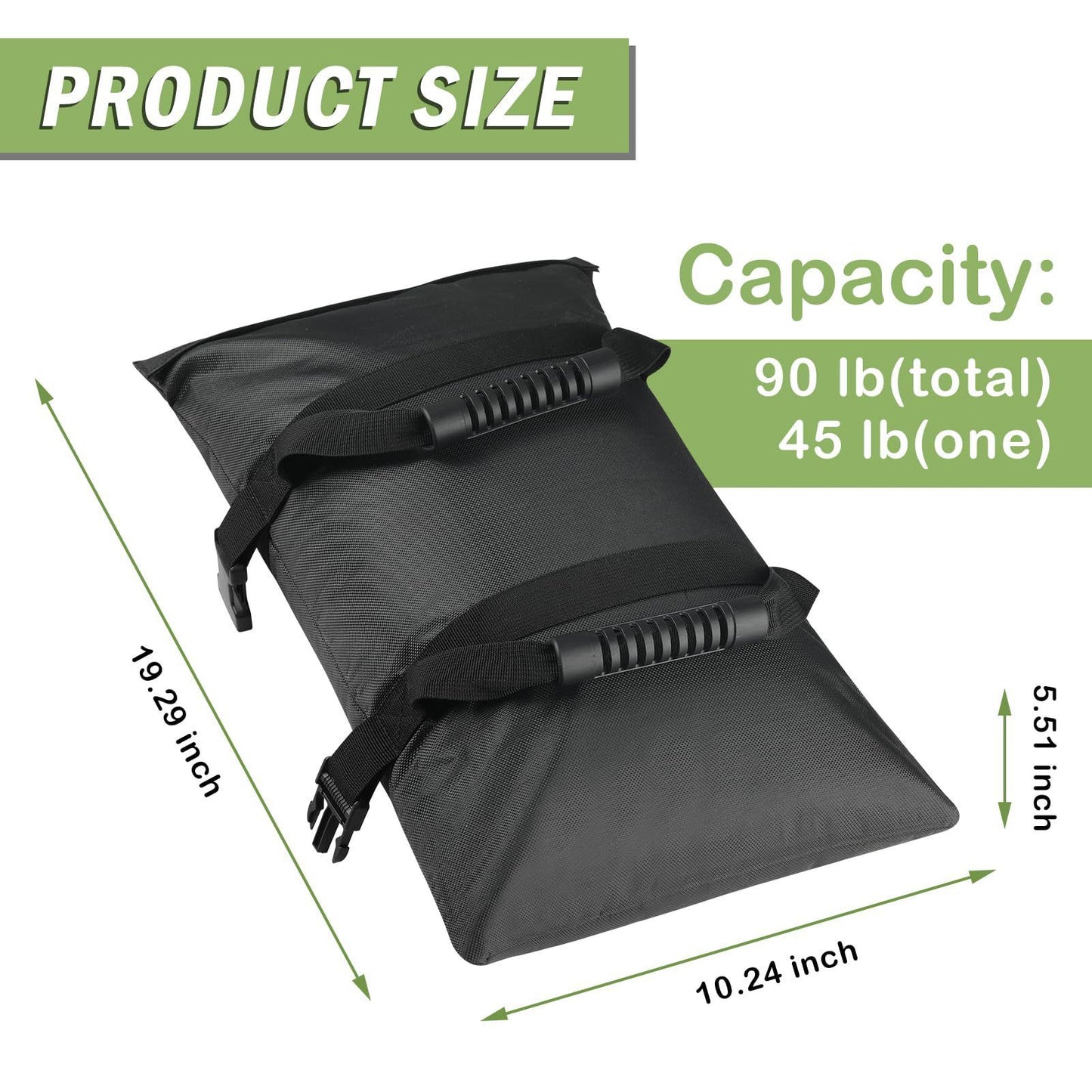 Outdoor Black Counterweight Base Sandbag Terrace Cantilever Umbrella Stand Refillable