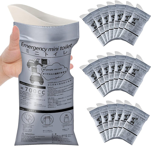 4pcs Outdoor Emergency Urinate Bags 700ml Easy Take Piss Bags Travel Mini Mobile Toilet for Baby Women Men Vomit Bag