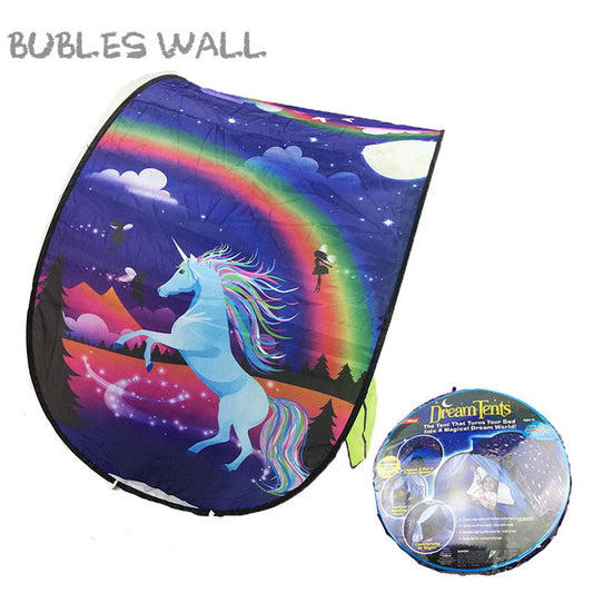 Toys Baby Pop Up Bed Tent Fantasy Cartoon Snowy Foldable Playhouse Comforting Sleeping Toys for Kids