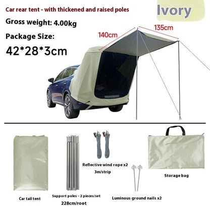 Outdoor Camping Roof Extension Sun-proof Rainproof Rear Tent