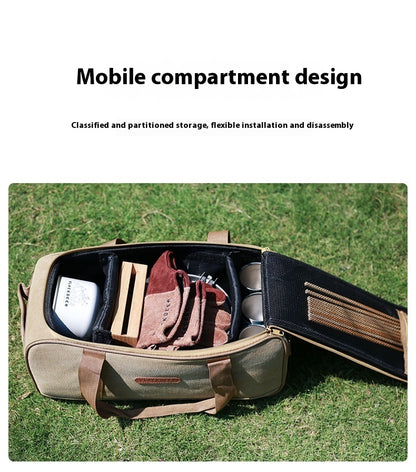 Outdoor Camping Tableware Thickened Gas Tank Stove Cookware Kitchenware Picnic Bag