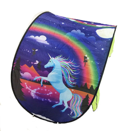 Toys Baby Pop Up Bed Tent Fantasy Cartoon Snowy Foldable Playhouse Comforting Sleeping Toys for Kids
