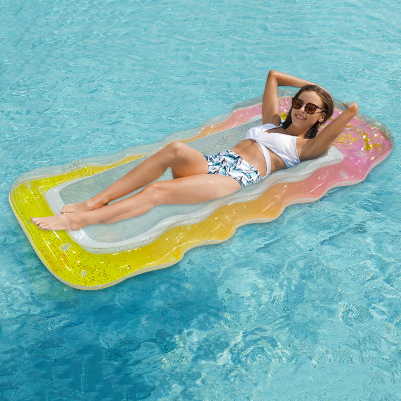 1pc Large Swimming Pool Float, Stylish Sequin Design, Essential For Pool Parties And Beach Activities, An Excellent Choice For Summer Gifts
