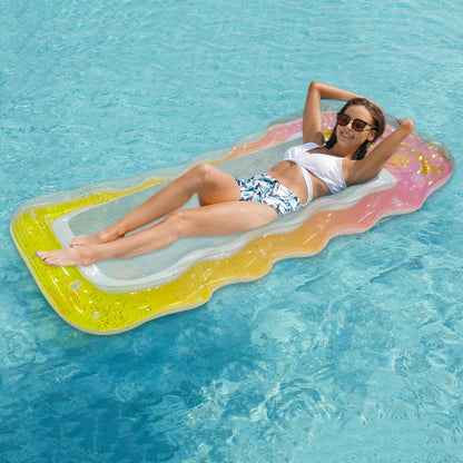 1pc Large Swimming Pool Float, Stylish Sequin Design, Essential For Pool Parties And Beach Activities, An Excellent Choice For Summer Gifts