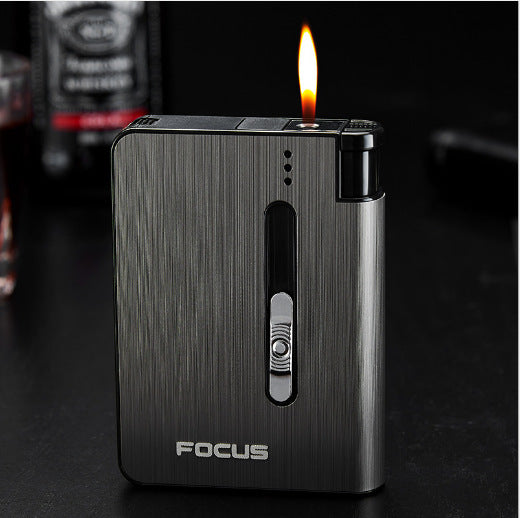 Aluminum alloy  flame automatic cigarette case
