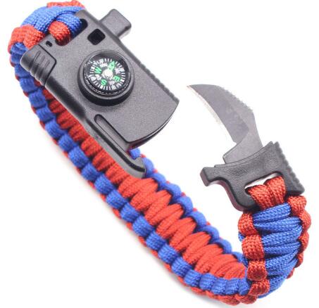 Braided Bracelet  Multi-function Paracord Survival  Outdoor Camping Rescue Emergency Rope