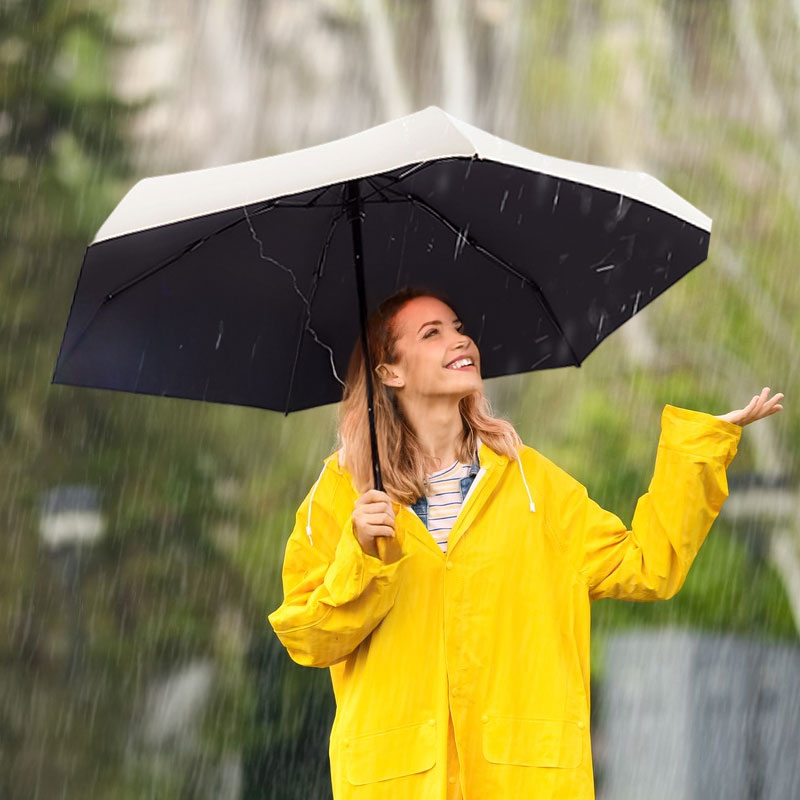 Mini Umbrella: UV Protection, Compact, Portable for Women, Pocket-sized, Folding, Ideal for Travel.