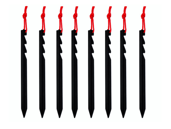 Shinetrip 6pcs/lot adjustable touch point aluminum alloy tent pegs Multi tooth  Super light stake camping tent accessories