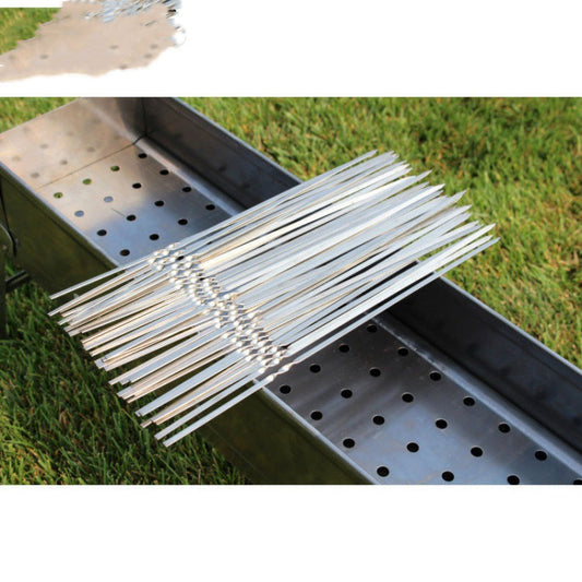 Round Drill Stainless Steel Flat Sign With Wooden Handle